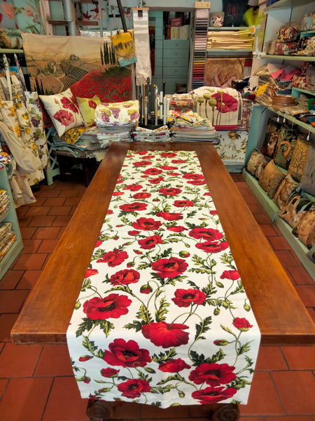 POPPY PRINTED TABLECLOTH