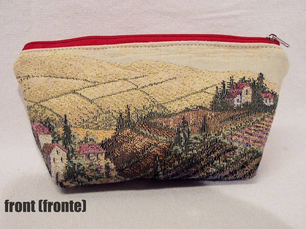 PURSE CASE TUSCAN LANDSCAPE POPPIES