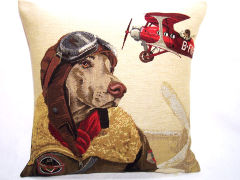 PILLOW COVER AVIATOR DOG