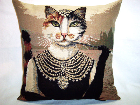 PILLOW COVER SMOKING CAT