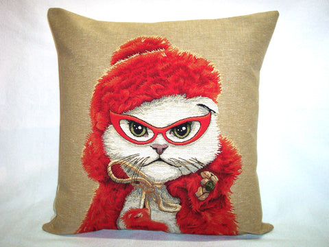 PILLOW COVER CHARMING CAT