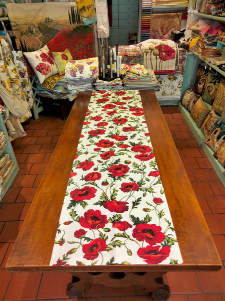 POPPY PRINTED TABLECLOTH