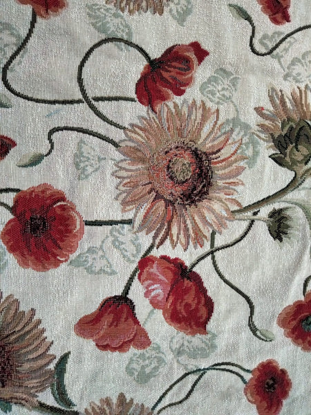 FABRICS GOBELIN  POPPIES AND SUNFLOWERS