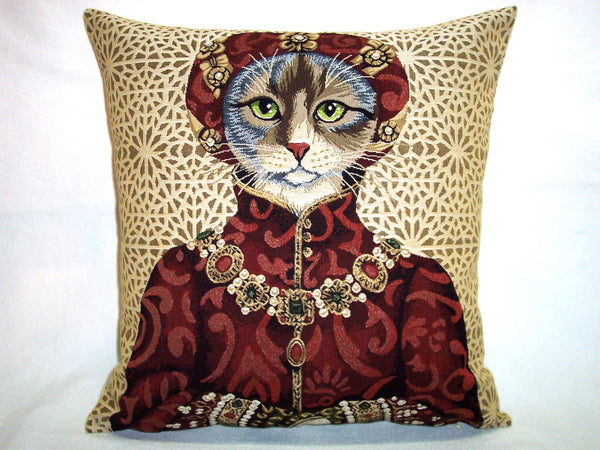PILLOW COVER MEDIEVAL CAT