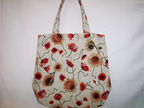 SHOPPER  POPPIES AND SUNFLOWERS