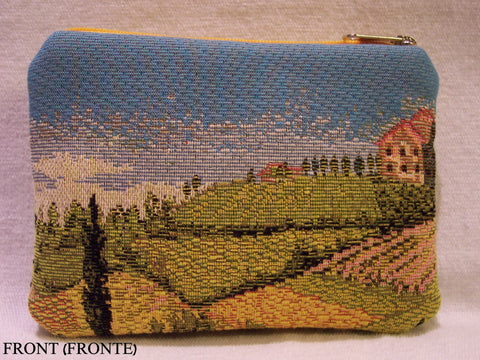 Purse Tuscan countryside with sunflowers