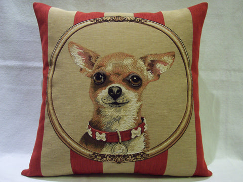 WALLPAPER CHIHUAHUA PILLOW TAPESTRY