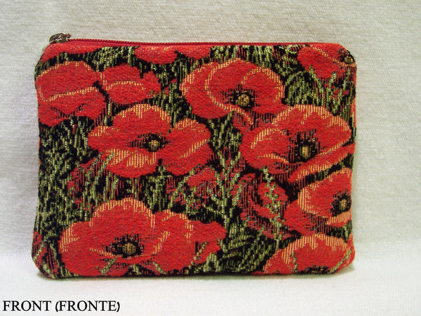 Purse Tuscan countryside with poppies