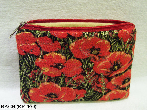 Purse Tuscan countryside with poppies