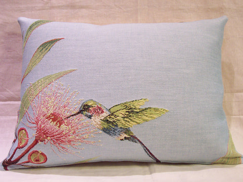 Eucalyptus and hummingbird Pillow Tapestry