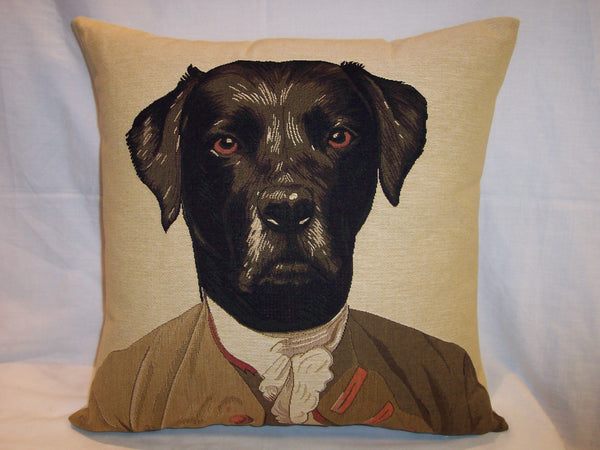 BLAK  LABRADOR PILLOW TAPESTRY