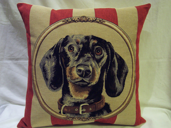WALLPAPER DACHSHUND PILLOW TAPESTRY