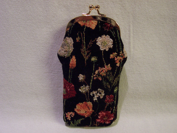 GLASSES CASE   wildflowers  dark background