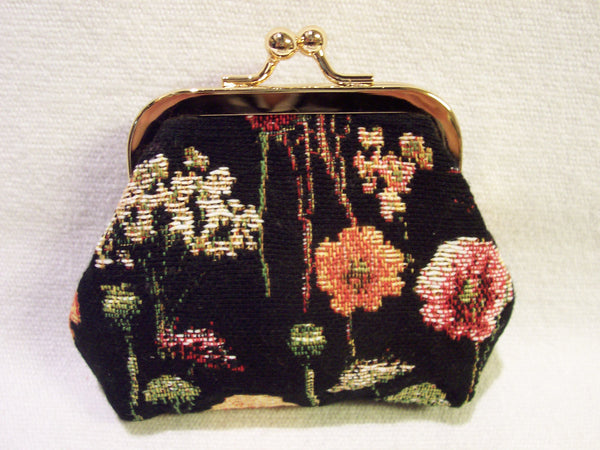 COIN CASE WILDFLOWERS DARK BACKGROUND