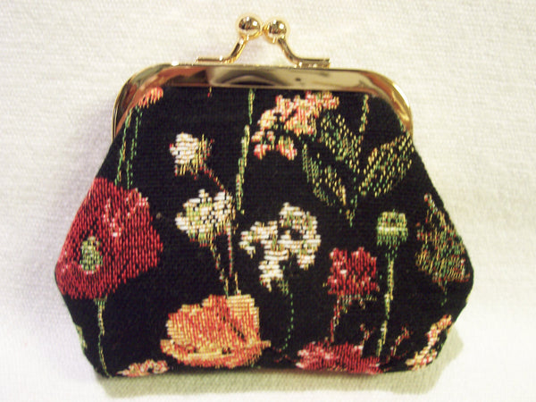 COIN CASE WILDFLOWERS DARK BACKGROUND