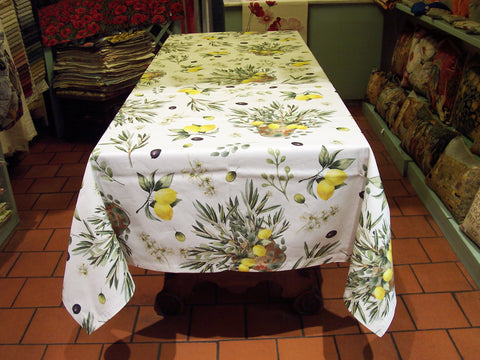 TABLECLOTH  LARGE LEMONS AND OLIVES