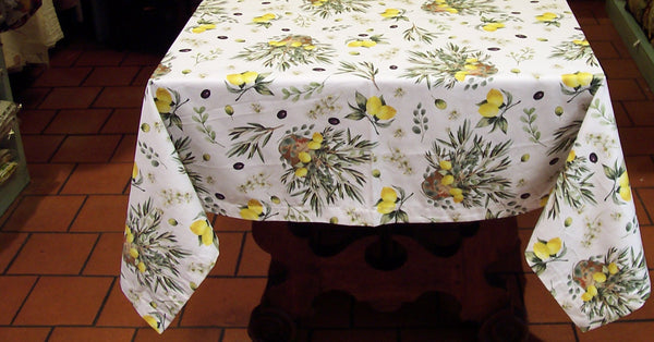 TABLECLOTH   LEMONS AND OLIVES