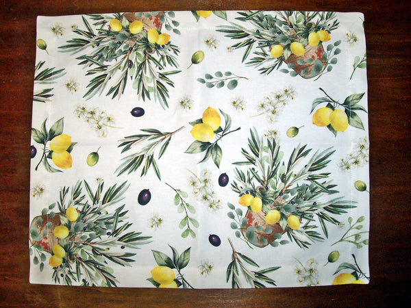 TABLECLOTH   LEMONS AND OLIVES
