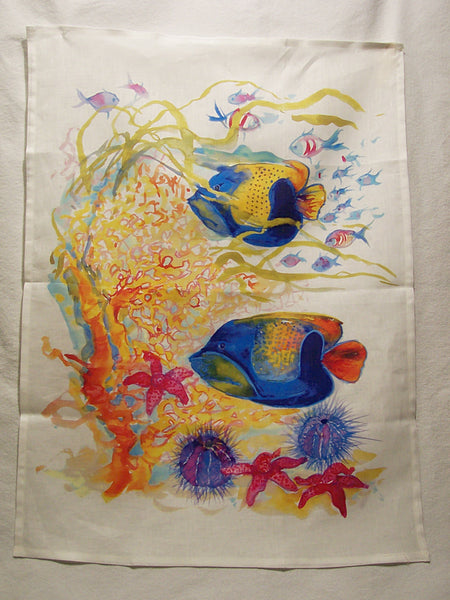 KITCHEN TOWEL   COLORED FISH