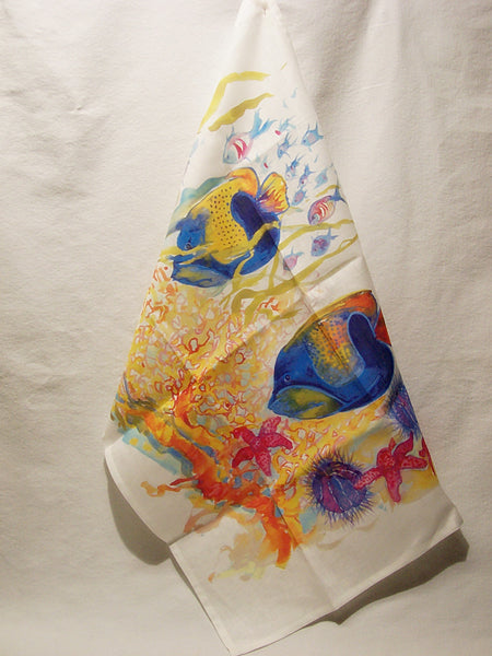 KITCHEN TOWEL   COLORED FISH