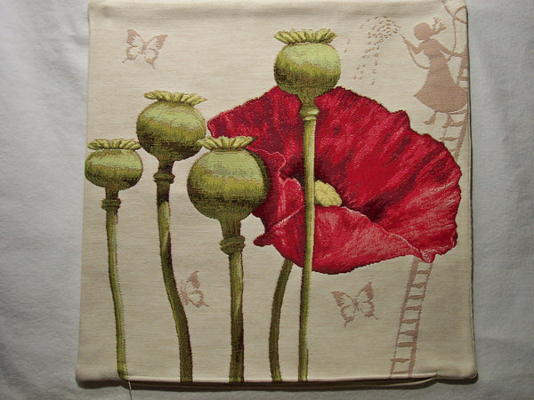 Poppy Light Pillow Tapestry